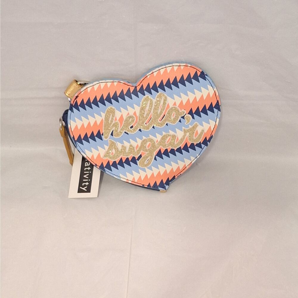 Relativity Heart-Shaped Zippered Coin Purse/Pouch